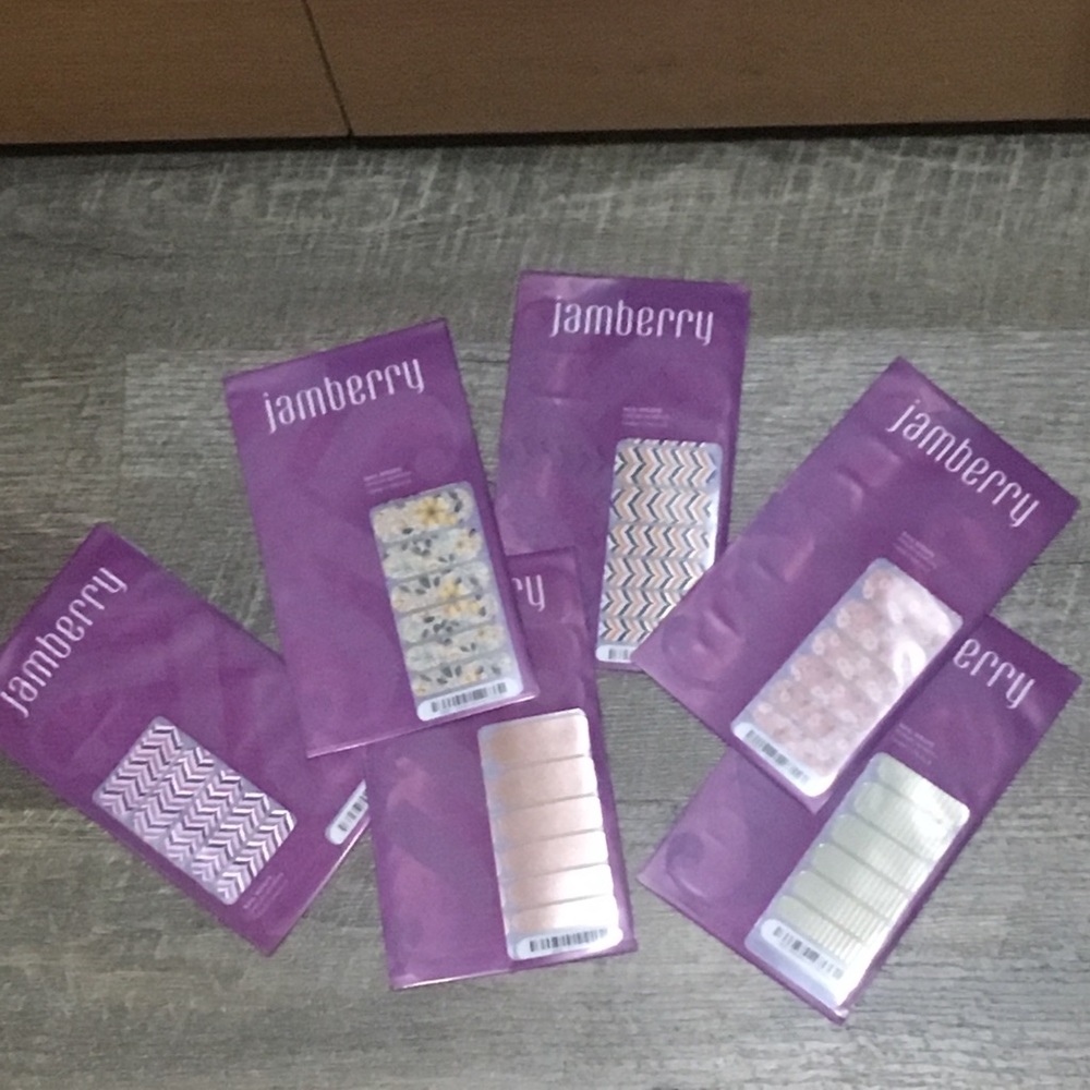 NEW (6) JAMBERRY NAIL WRAPS *RETIRED INCLUDED*
